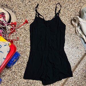 Express Black Spaghetti-Strap Romper